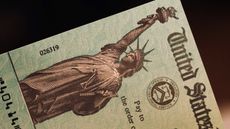 The image of the Statue of Liberty on a bill from the Treasury.