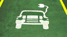 EV symbol on parking space for ev tax credit